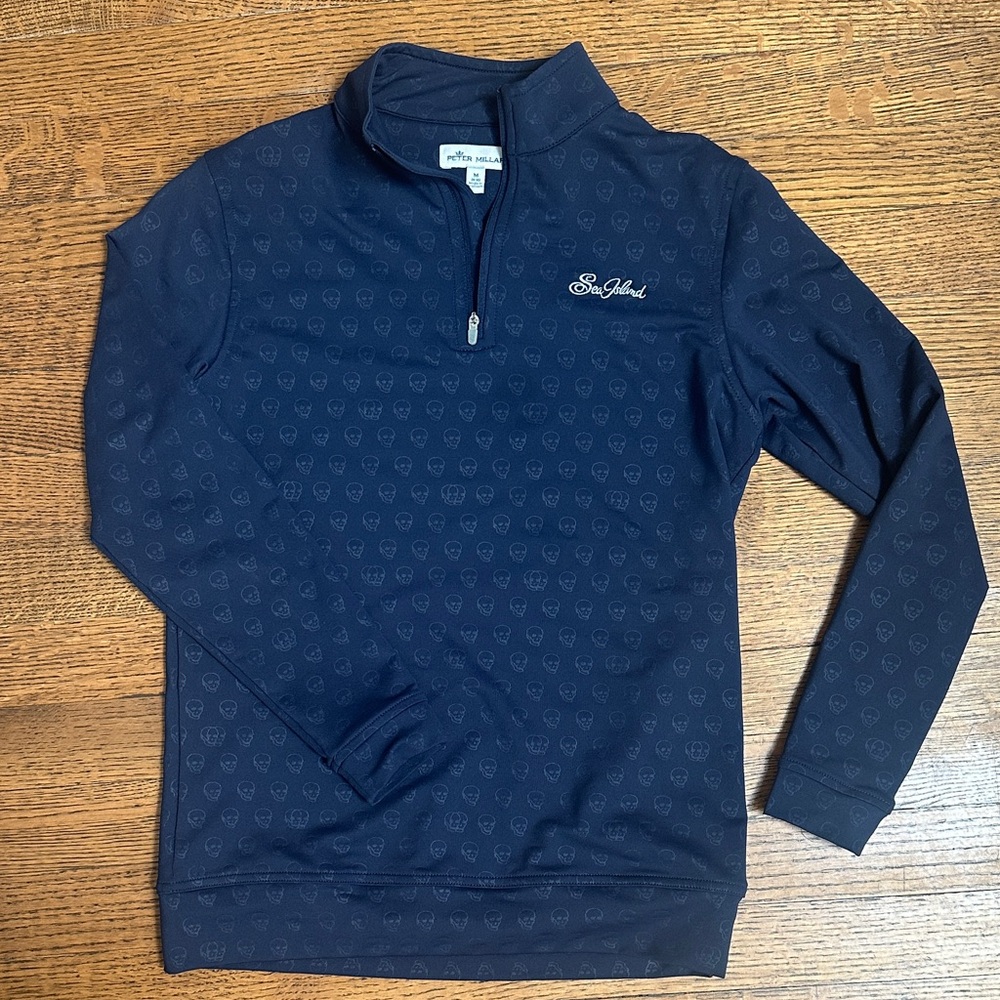 Peter Millar Navy Quarter-Zip Pullover sz M (9-10)